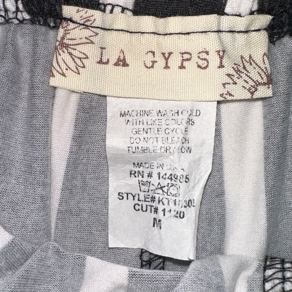 LA Gypsy Black and White Striped Women's Pants Size Medium
Summer Wide Leg 🔥🔥🔥 - Picture 6 of 6